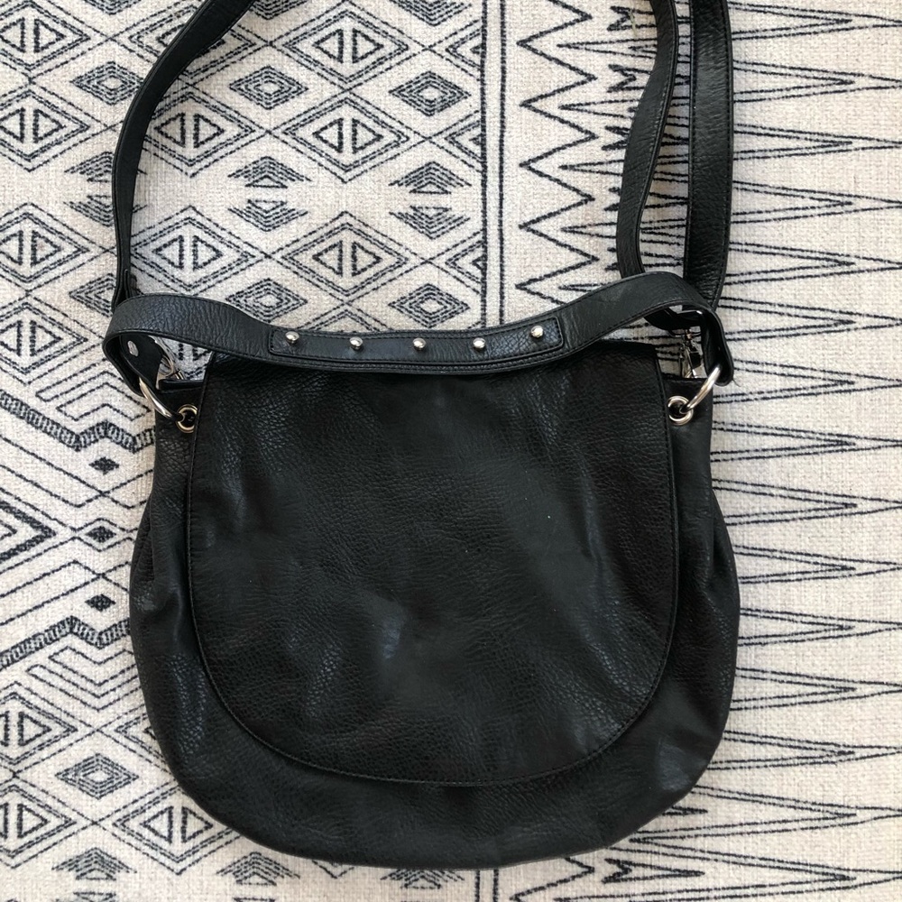 BCBGeneration Black Leather Hobo